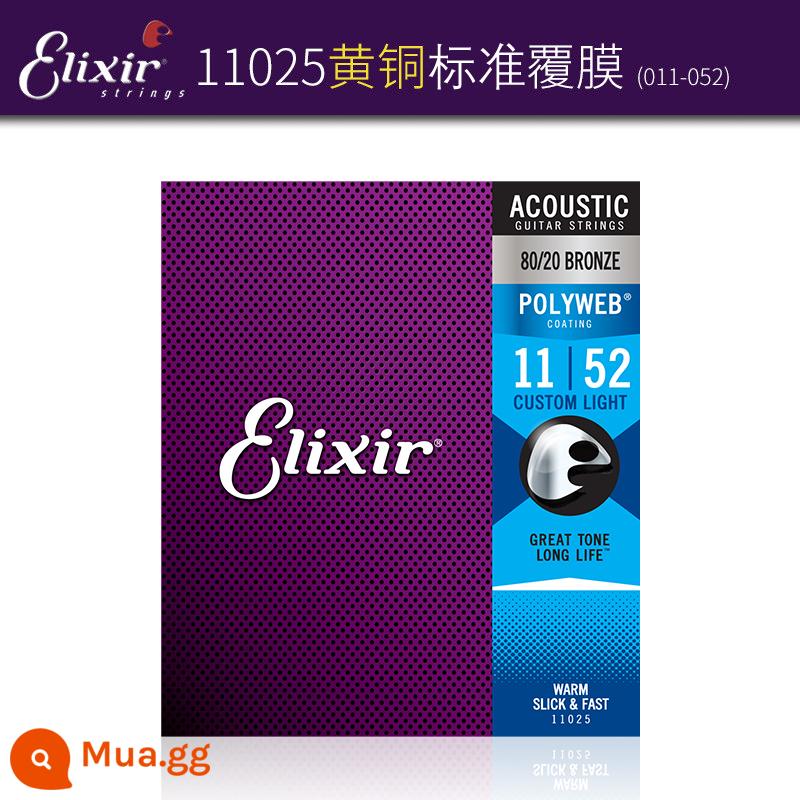 Dây Đàn Guitar Acoustic Elix 16052 Ballad 11052 Dây Đàn Guitar Trọn Bộ ELIXIR Elix - 11025|Lớp phủ tiêu chuẩn đồng thau 011-052