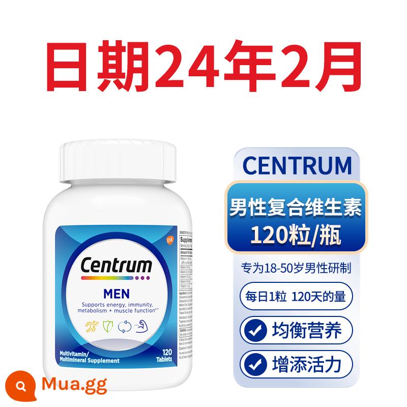 Centrum của Mỹ bảo quản tốt vitamin tổng hợp dành cho nam giới 200 viên Viên khoáng chất tổng hợp dành cho nam giới trưởng thành - trời xanh