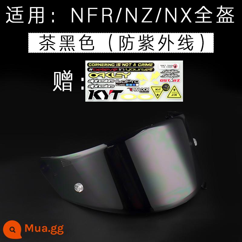 kyt k2 ttc nfr nx nz đầu máy mũ bảo hiểm đầy đủ kính siêu cha thảm sát Marvel miếng dán chống sương mù - Trà đen NFR/NZ/NX