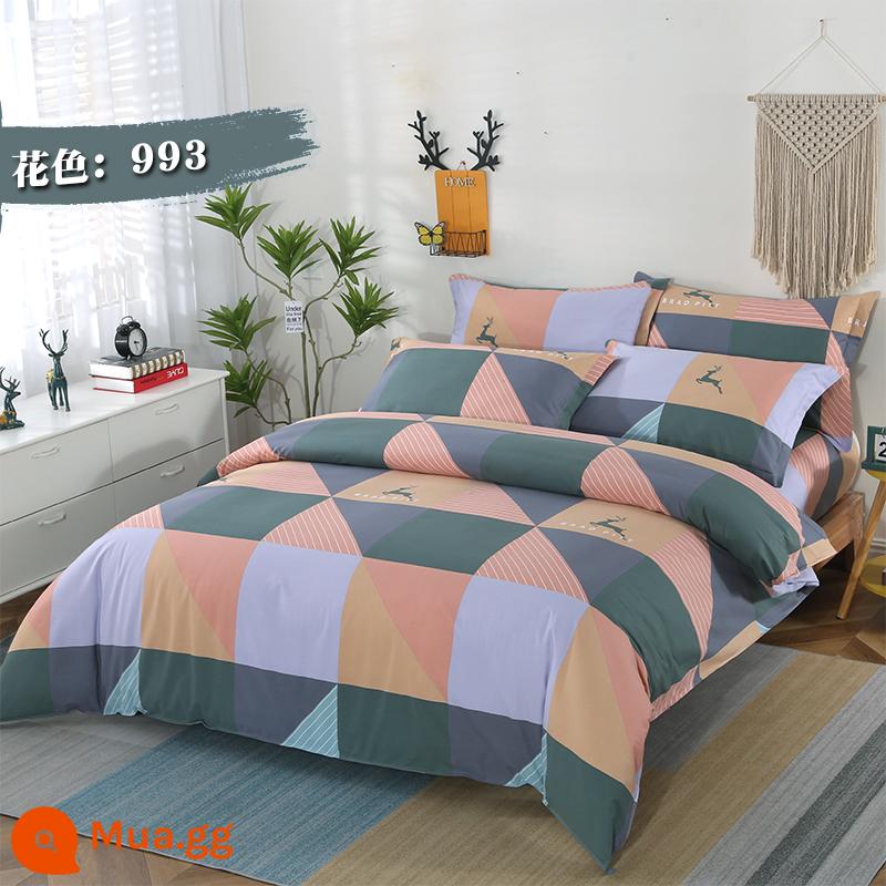 Vải Cotton Dày Dặn Giường Vỏ Chăn 4 Bộ Chăn Ga Vải Hai Dây Rộng Hoa Lớn Vải Cotton Chế Biến Tùy Chỉnh - Trong suốt