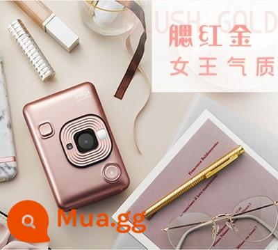 Máy ảnh Fuji Polaroid instax mini LiPlay điện thoại di động kỹ thuật số Bluetooth máy in ảnh với giấy ảnh - Vàng má, đăng ảnh nhận quà