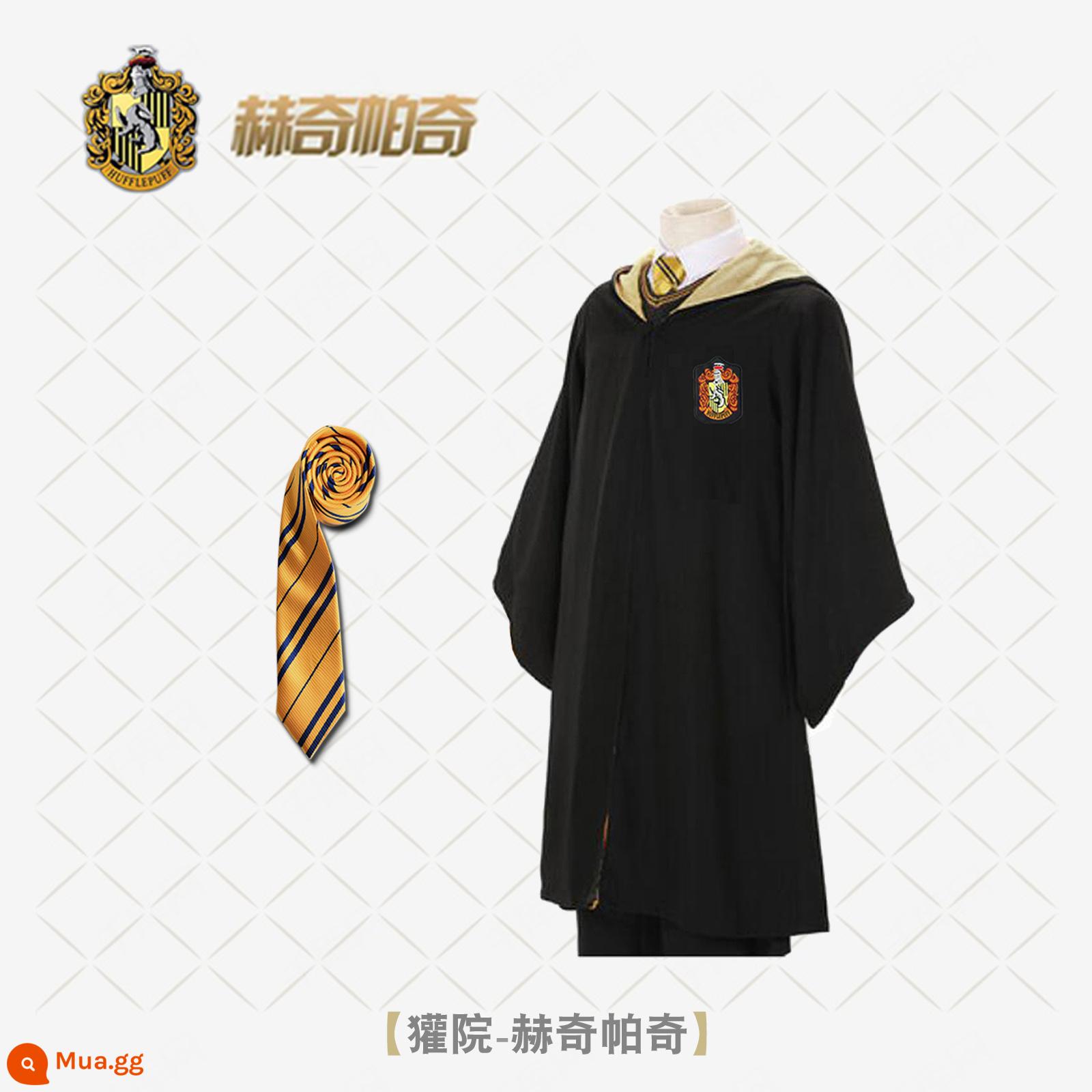 Bướm Harry's Potter Cosplay Quần áo Grandma Fensin Dostlin Magic Robe School Đồng phục học viện - Hufflepuff + Cà vạt