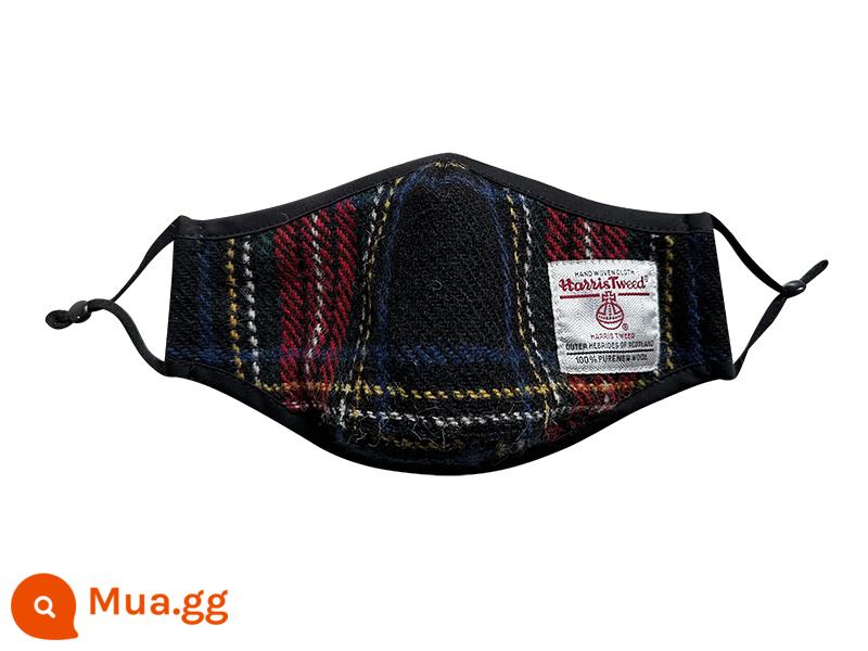 Harris Tweed xịn và xịn làm quà giữ ấm cho ai đó và khẩu trang cắt 3 chiều - Khẩu trang Harris/sọc đỏ, đen, xanh và vàng