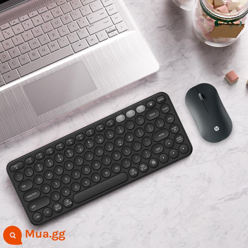 hp chuột không dây bluetooth tắt tiếng máy tính xách tay văn phòng chế độ kép thích hợp cho máy tính bảng ipad mac apple - [Gói bàn phím và chuột màu đen] Chuột không dây + Bàn phím Bluetooth không dây