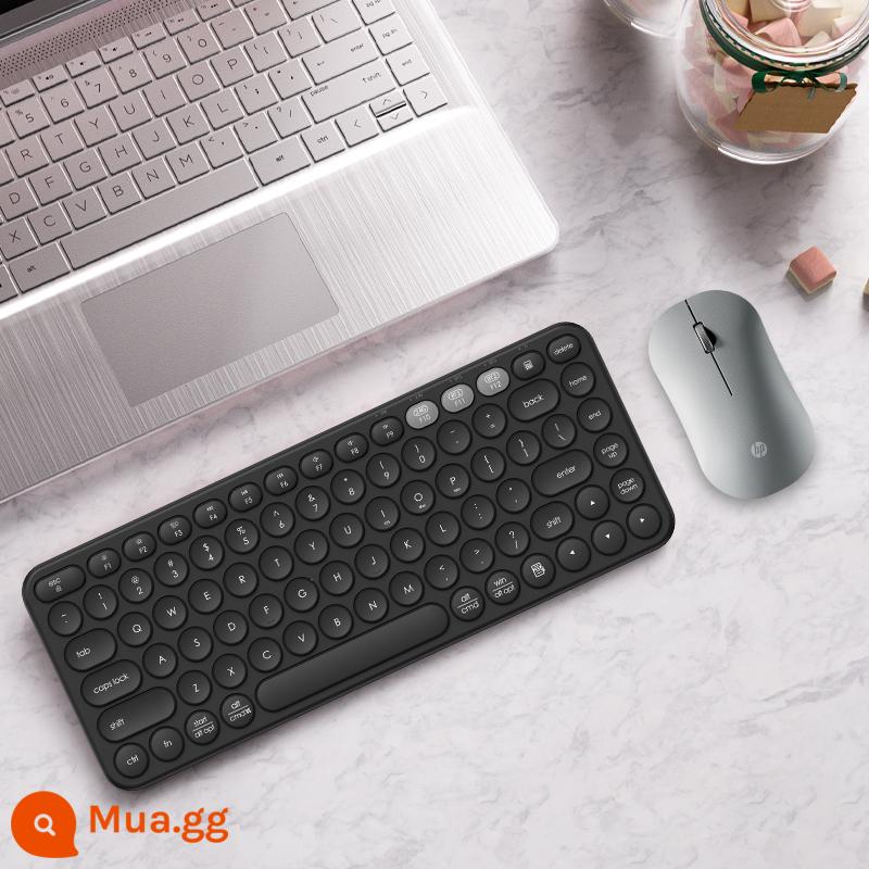 hp chuột không dây bluetooth tắt tiếng máy tính xách tay văn phòng chế độ kép thích hợp cho máy tính bảng ipad mac apple - [Xám Bạc - Gói Bàn Phím Và Chuột] Chuột Không Dây + Bàn Phím Bluetooth Không Dây