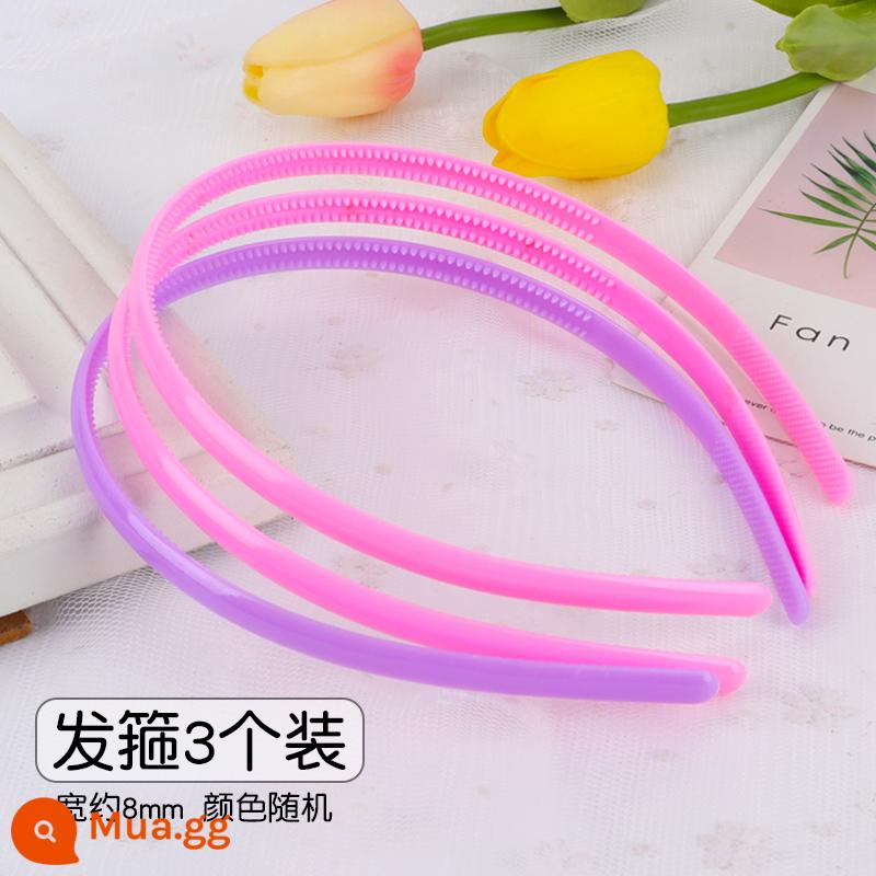 Xoắn dính bó hoa handmade tự làm trẻ em màu sắc sang trọng bàn chải tóc dây chân tóc mã hóa chất liệu gói trang sức macaron màu - Bộ 3 băng đô (màu ngẫu nhiên)