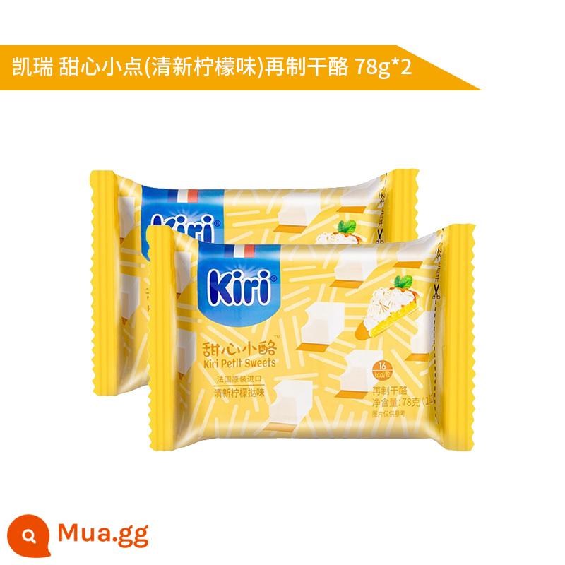 Nhập khẩu kiri Kerry Kairui cream cheese sweetheart viên nhỏ 78g vị dâu Sữa ăn liền Fleije - Hương chanh tươi 78g*2