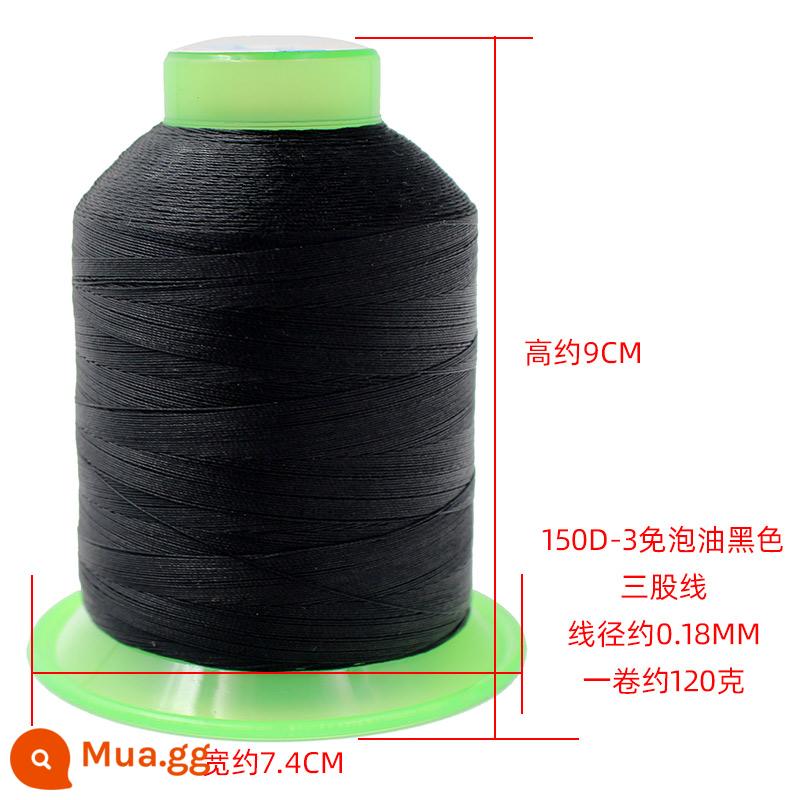 Máy may chủ đề hộ gia đình lớn cuộn da sợi handmade sợi nylon cường độ cao lụa màu sáng sợi tơ jeans sợi dày - Violet 150D-3 sợi đen không dầu