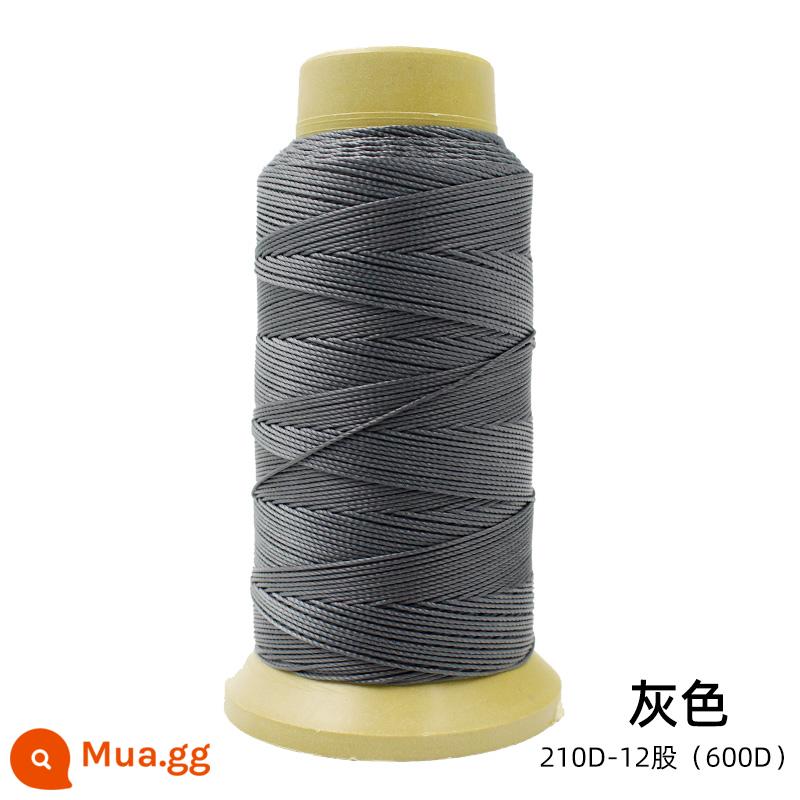 Máy may chủ đề hộ gia đình lớn cuộn da sợi handmade sợi nylon cường độ cao lụa màu sáng sợi tơ jeans sợi dày - Camel 210D-12 Sợi Xám