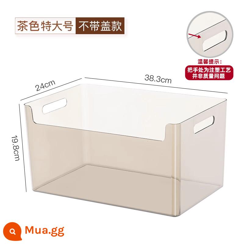 Taili Để Bàn Hộp Bảo Quản Acrylic Trong Suốt Hộp Bếp Ăn Nhẹ Giỏ Đựng Mỹ Phẩm Mặt Nạ Hoàn Thiện Hộp - Màu Nâu Cực Lớn - Không Che