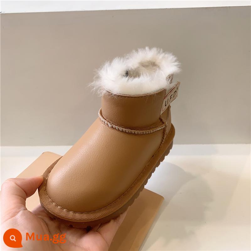 Boots của trẻ em Girl Mùa đông Giày bông lớn cộng với nhung dày bé trai Boots Boots Waterproof Baby Children Shoes Anti -slip và ấm áp - Con lạc đà