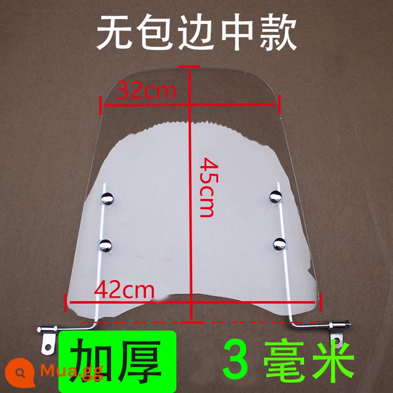 Xe điện đa năng kính chắn gió xe tay ga xe điện kính chắn gió kính chắn gió kính chắn gió tấm trong suốt - Dày 3 size vừa không có viền keo (không có vít nâng cao) để chặn vị trí trên và dưới của trán