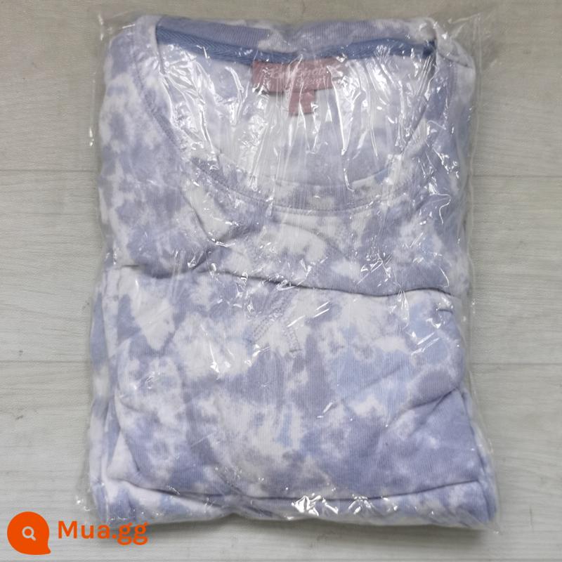 Dye Dye Leisure dày bông mùa xuân và áo khoác dài tay dài mùa thu+Loose Vòng eo Người bảo vệ quần áo thể thao phụ nữ phù hợp với U/12-3 - xanh nhạt