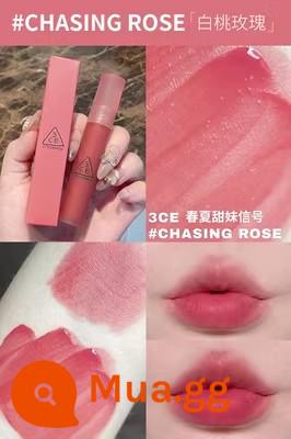 Son kem lì 3CE Velvet Matte Matte Lipstick Laydown Daffodil màu đỏ gạch chính hãng cho nữ 3CE Hàn Quốc - CHASING ROSE hồng đào trắng (sương nước) ♥MỚI