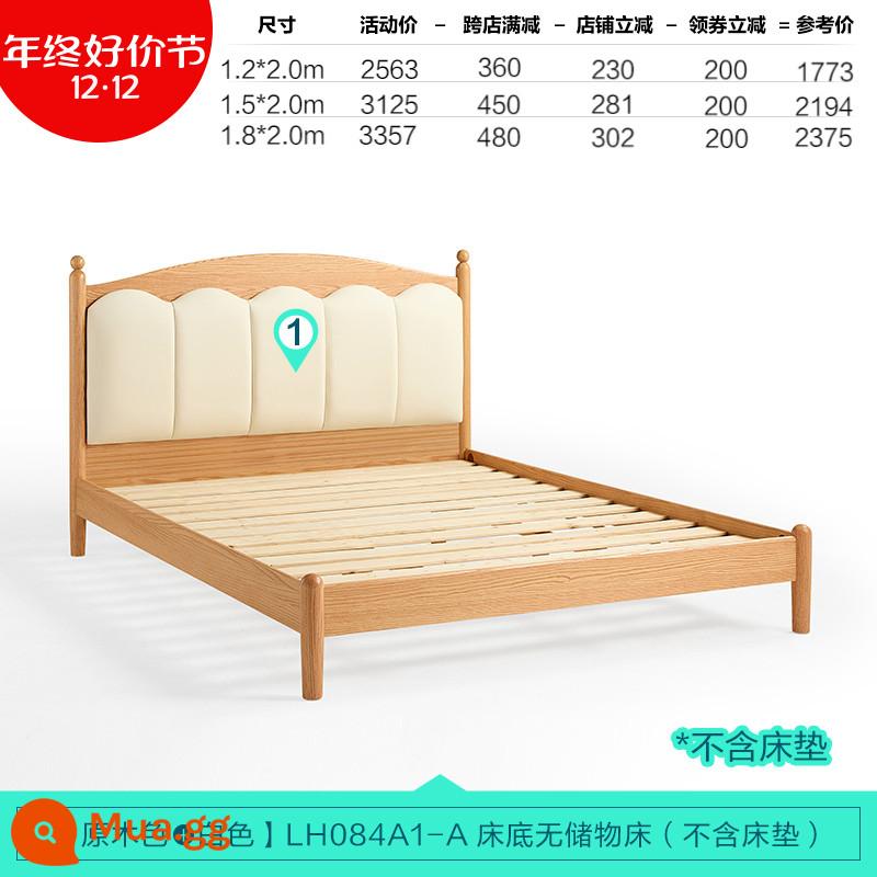 Lin's Home Giường Gỗ Nguyên Khối Cho Bé Trai Và Bé Gái Gỗ Sồi Giường Trẻ Em Phòng Ngủ 1.5 Mét Giường Đơn Công Chúa Lin's Wood Industry - [Oak] Giường mềm trẻ em (không bao gồm nệm)