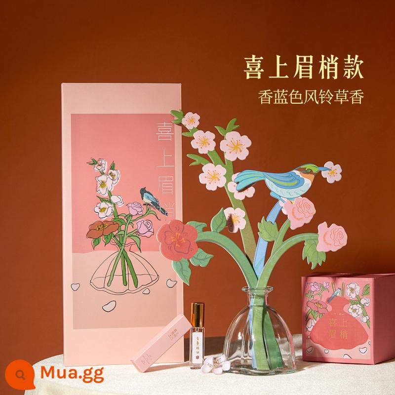 Tử Cấm Thành Taobao văn hóa và sáng tạo nước hoa thẻ bình hoa bộ hộp quà tặng trang trí nội thất trái tim cô gái tân gia quà tặng sinh nhật - Bộ Lông mày Hạnh Phúc·Bộ Thiệp Hoa