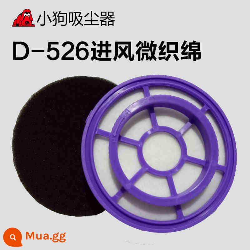 Phụ kiện máy hút bụi cún con chính hãng D-521 cốc đựng bụi trong suốt D522 lọc D-521B xô đựng bụi D526B/520 - Bông dệt siêu nhỏ có lỗ thông khí D-526B