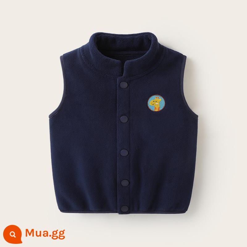 Quần áo trẻ em cardigan nhung vest thu đông quần áo thu đông bé trai bé gái trẻ em trẻ em triều Y7657 - xanh hải quân