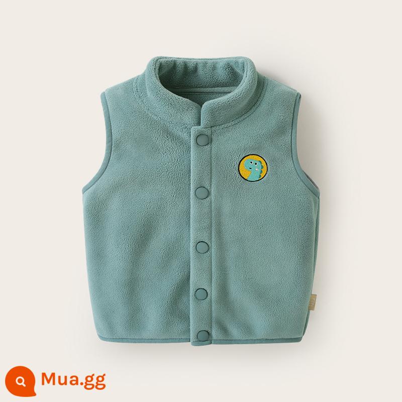 Quần áo trẻ em cardigan nhung vest thu đông quần áo thu đông bé trai bé gái trẻ em trẻ em triều Y7657 - cái hồ màu xanh