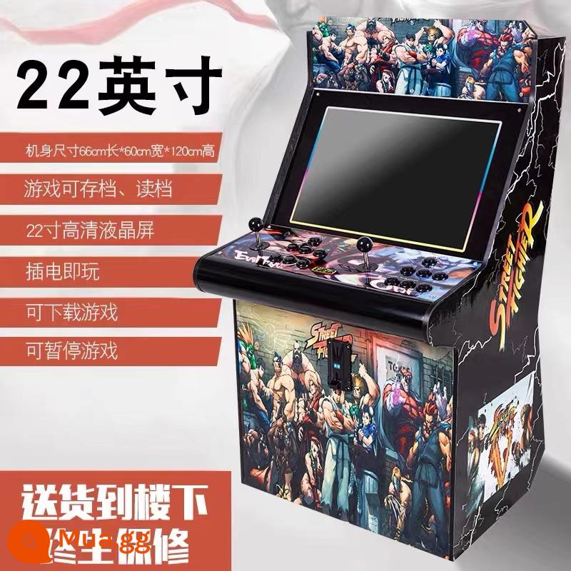 Moonlight Treasure Box bảng điều khiển trò chơi quy mô lớn Boxing King 97 máy tính để bàn máy arcade hoài cổ tích hợp rocker đôi chiến đấu vận hành bằng đồng xu tại nhà - 22 inch Street Fighter 7 phím 1080P128GWIFI 23.000 game