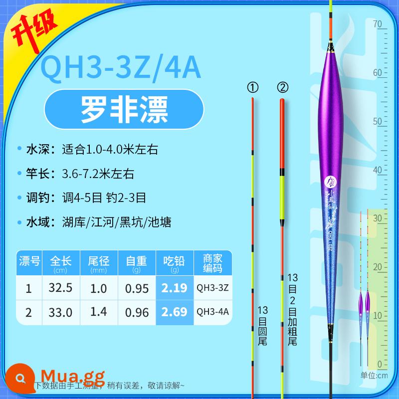 Phao câu cá hoang dã độ nhạy cao Xiaofengxian QH táo bạo và bắt mắt nước nông cá diếc cá chép cá chép bạc bộ phao đầy đủ - Luofeibiao/chì≈2,2-2,7g [2 đuôi tùy chọn] Số 3/4