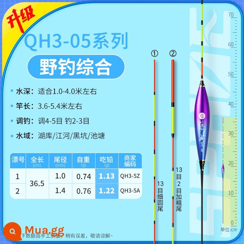 Phao câu cá hoang dã độ nhạy cao Xiaofengxian QH táo bạo và bắt mắt nước nông cá diếc cá chép cá chép bạc bộ phao đầy đủ - Câu cá hoang dã toàn diện/chì≈1,2g [2 đuôi tùy chọn] Số 5