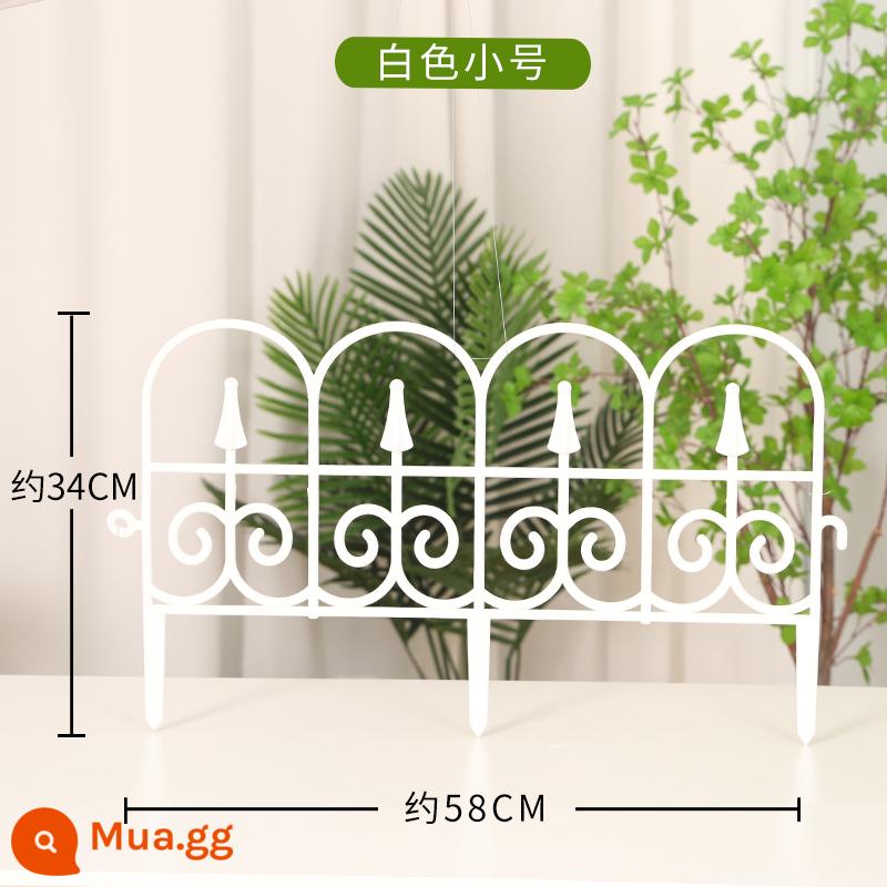 Hàng rào nhựa PVC gia cố lan can hàng rào sân vườn giường hoa hàng rào cách ly sân hàng rào trường học ngoài trời - Model xuất khẩu nâng cấp [58*34] màu trắng