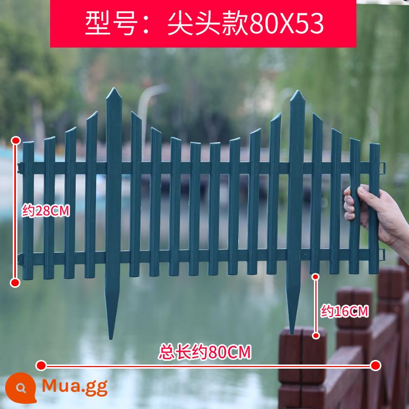 Hàng rào nhựa PVC gia cố lan can hàng rào sân vườn giường hoa hàng rào cách ly sân hàng rào trường học ngoài trời - Màu xanh lá cây dày và có thể uốn cong [80*53]