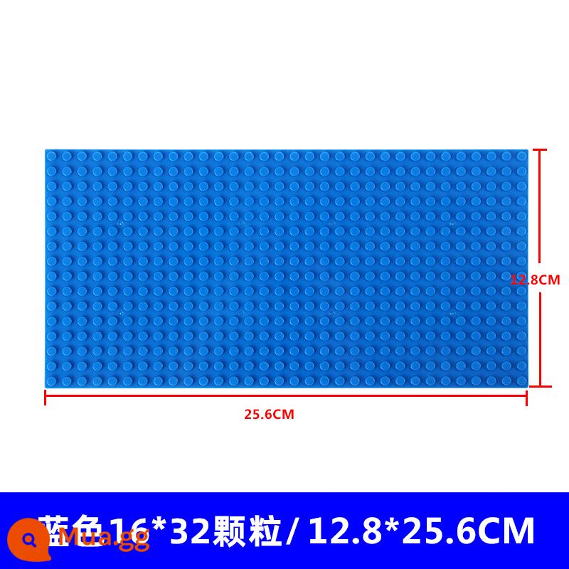 Lắp Ráp Khối Xây Tầng Thành Phố Đường Phố Trẻ Em Hạt Nhỏ Phụ Kiện Bàn Đồ Chơi Treo Tường Đế Đa Năng - Hạt nhỏ màu xanh 16 * 32