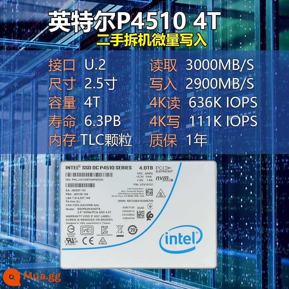 Intel/Intel P4510 8T khác P4320 P4420 7.68T P5510 3.84TPM1733 - IntelP4510 4T U2 tháo gỡ và ghi vi mô