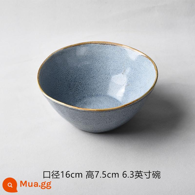 Nghệ sĩ 8 inch cá tính Bộ đồ ăn Nhật Bản đĩa phương Tây sáng tạo đĩa sứ hộ gia đình đĩa tròn bít tết đĩa đĩa ăn tối - 07