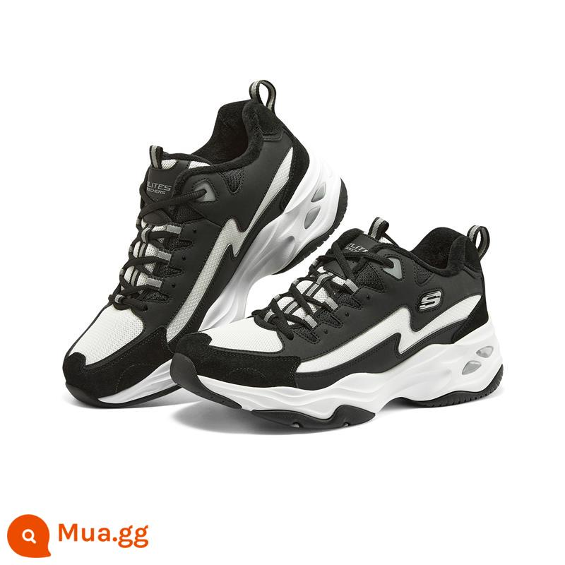 Skechers SKECHERS cửa hàng hàng đầu của nam giới mùa xuân và mùa thu mới cộng với nhung đáy dày giày gấu trúc đen giày cũ 894031 - 894031/BKW