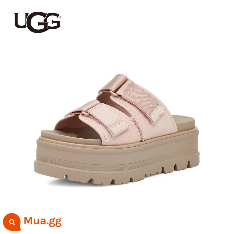 UGG2022 Xăng đan nữ mùa hè Velcro Thoáng khí Đáy dày Thường Thoải mái Dép 1118771/1119951 - QSD | da lộn màu hồng