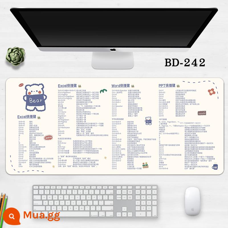 Bàn di chuột quá khổ phím tắt văn phòng Phần mềm Daquan EXCEL bàn phím máy tính pad bàn học sinh pad - BD-242[Excel+Word+PPT]