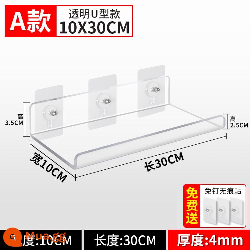 Kệ Acrylic Treo Tường Phân Vùng Miễn Phí Đấm Tường Bảng Một Từ Bếp Bột Phòng Tắm Kệ Tùy Chỉnh - Loại A 30-10cm có thể được tùy chỉnh