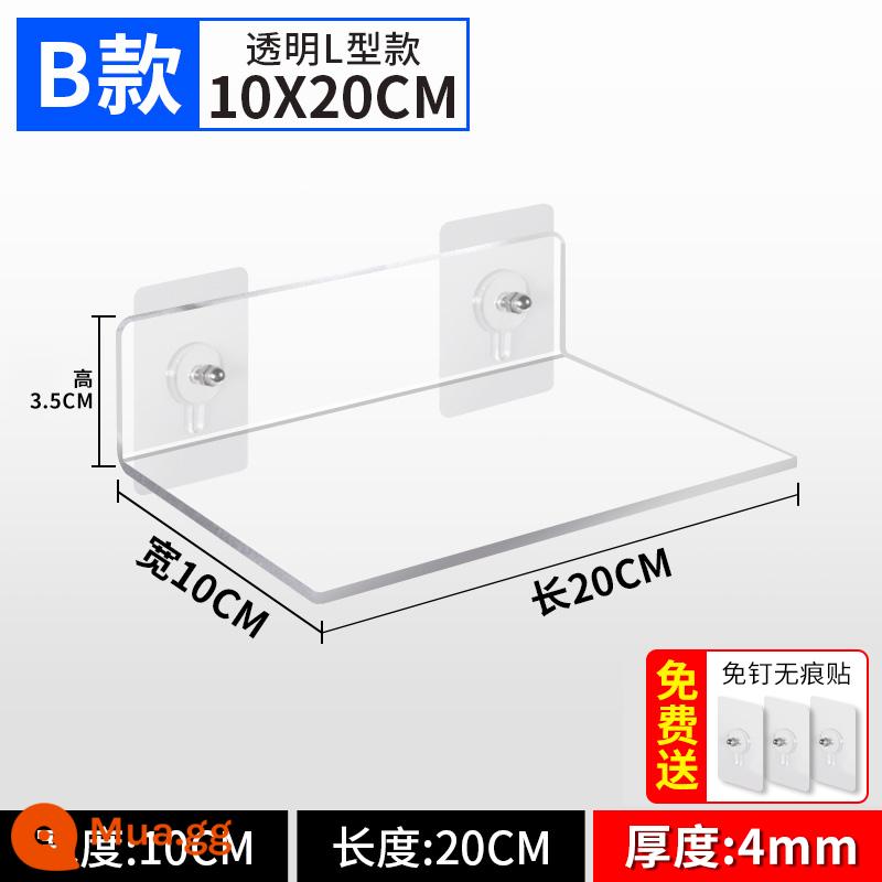 Kệ Acrylic Treo Tường Phân Vùng Miễn Phí Đấm Tường Bảng Một Từ Bếp Bột Phòng Tắm Kệ Tùy Chỉnh - Loại B 10-20 cm có thể được tùy chỉnh