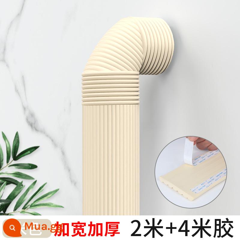 Mô phỏng Túi trồng cây xanh dưới đường ống nước Sponge chống lại trang trí trên nhà - Màu be-2 mét + keo 4 mét