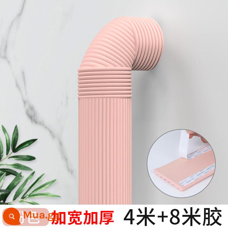 Mô phỏng Túi trồng cây xanh dưới đường ống nước Sponge chống lại trang trí trên nhà - Hồng-4 mét + keo 8 mét