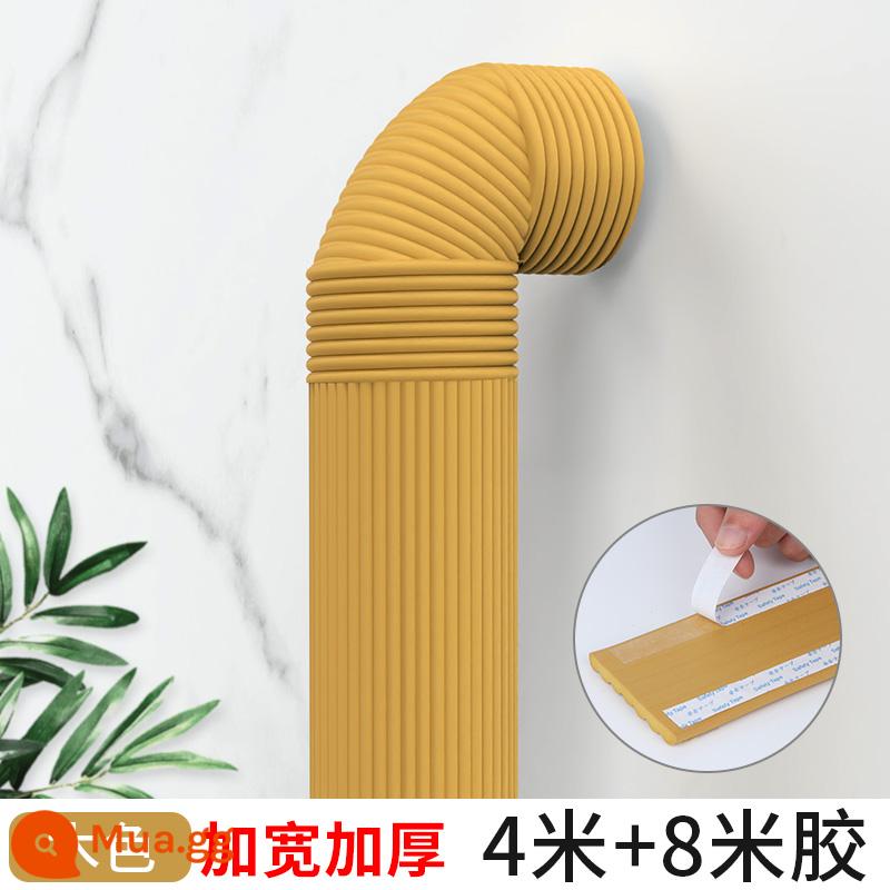 Mô phỏng Túi trồng cây xanh dưới đường ống nước Sponge chống lại trang trí trên nhà - Màu gỗ-4 mét + keo 8 mét