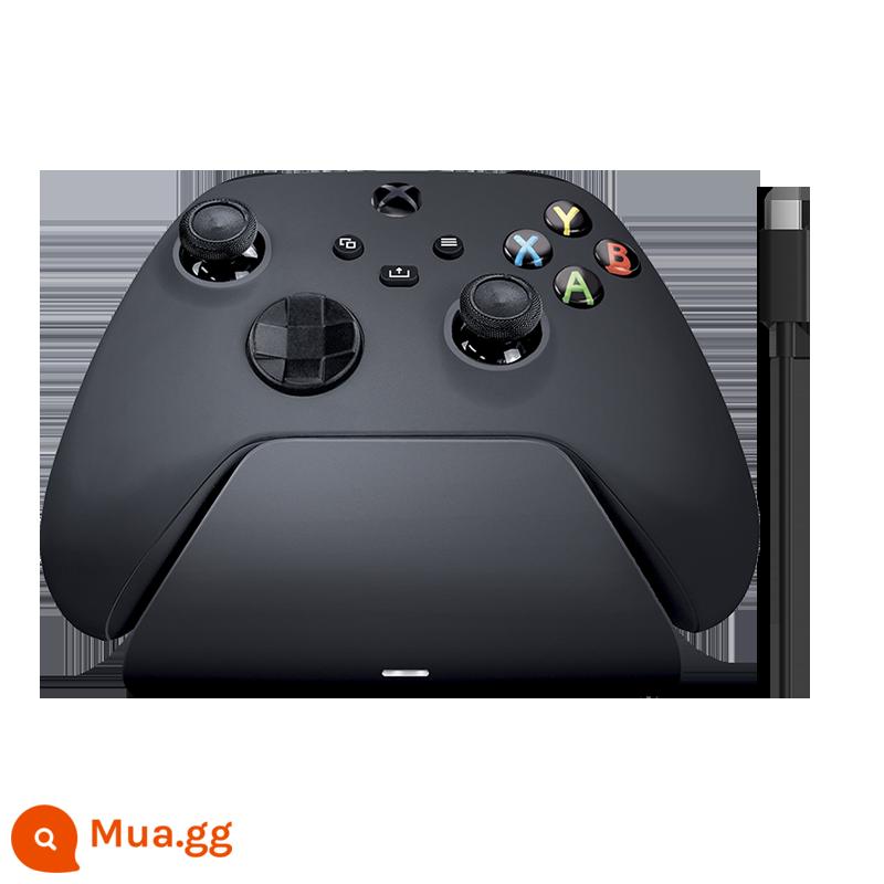 Bộ điều khiển không dây Xbox của Microsoft Bộ điều khiển màu đen mờ + Cáp USB-C Bộ điều khiển Xbox Series X/S - Tay cầm màu đen kèm dây + Đế sạc Razer (đen)