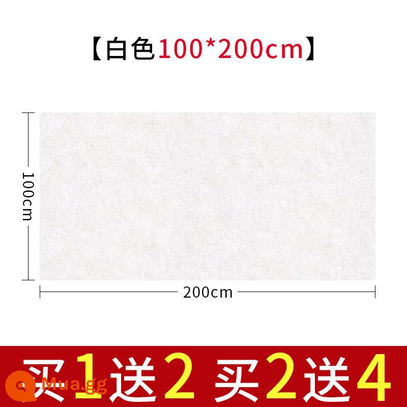 Nỉ nỉ dày thư pháp và cọ vẽ thực hành thư pháp len nỉ đặc biệt viết cọ viết pad nỉ sách vải tranh vải nỉ thư pháp đồ dùng trải bàn học tứ quý tranh trung quốc nỉ pad tranh vải nỉ - Trắng dày 5 mm [100 * 200 cm]