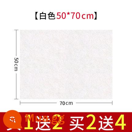 Nỉ nỉ dày thư pháp và cọ vẽ thực hành thư pháp len nỉ đặc biệt viết cọ viết pad nỉ sách vải tranh vải nỉ thư pháp đồ dùng trải bàn học tứ quý tranh trung quốc nỉ pad tranh vải nỉ - Trắng dày 5 mm [50 * 70 cm]