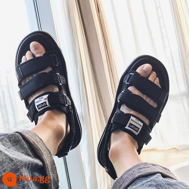 Giày Sandal Nam Mùa Hè 2023 Xu Hướng Mới Ngoài Trời Khử Mùi Giày Đi Biển Nam Lái Xe Đế Mềm Chống Trơn Trượt - Đen [phong cách thời trang]