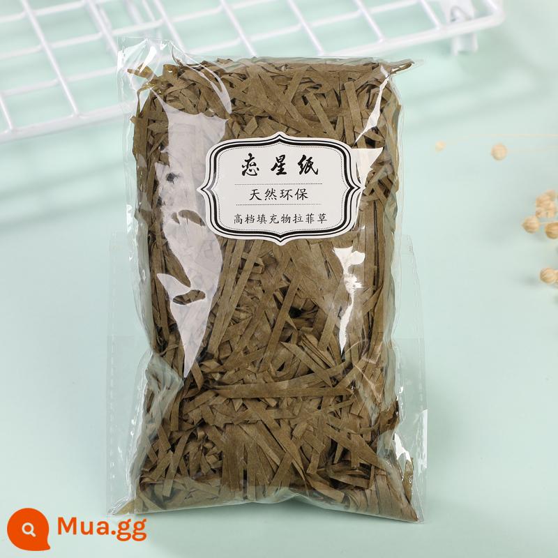 Trang Trí Hộp Quà Raffia Làm Đầy Giấy Vụn Mảnh Lụa Sáng Tạo Bộ Đồ Giường Cỏ Vật Liệu Trang Trí Bao Bì - Giấy lụa nâu cao cấp