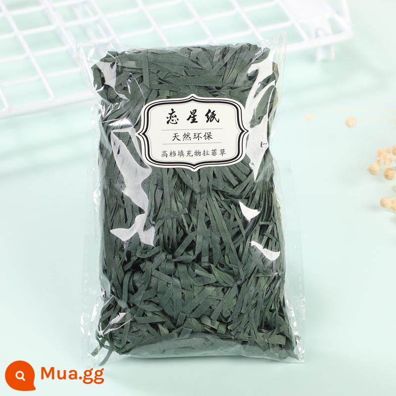 Trang Trí Hộp Quà Raffia Làm Đầy Giấy Vụn Mảnh Lụa Sáng Tạo Bộ Đồ Giường Cỏ Vật Liệu Trang Trí Bao Bì - Giấy lụa cao cấp màu xanh đậm