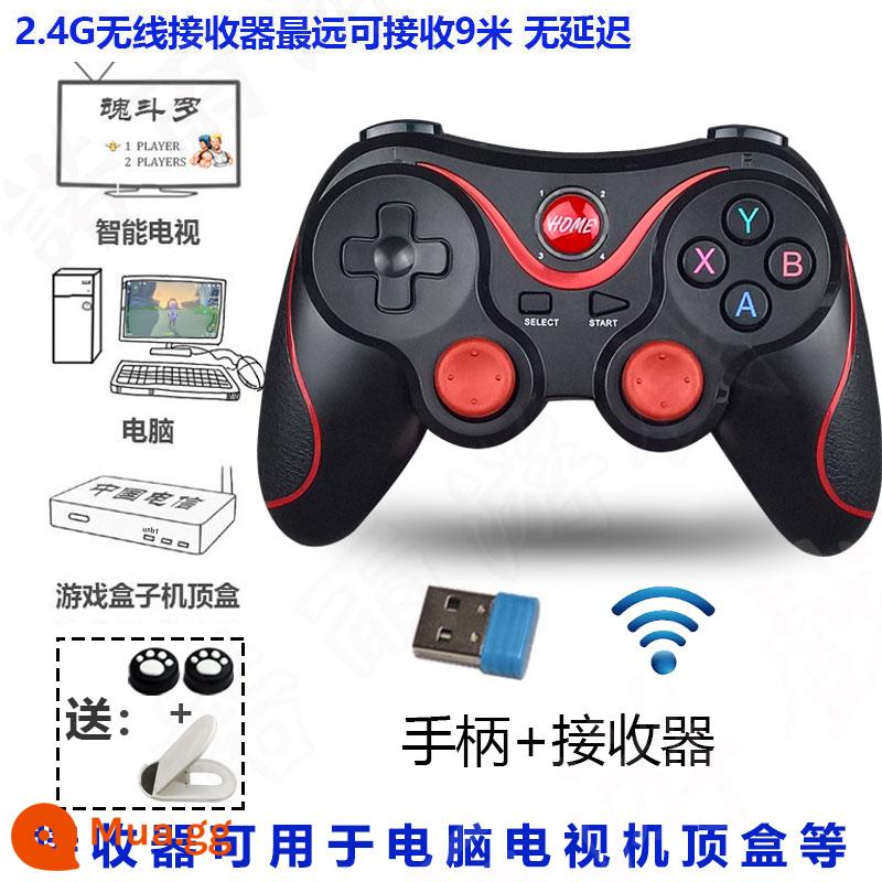 Bluetooth không dây điện thoại di động điều khiển trò chơi Android Apple TV máy tính đa năng hòa bình ưu tú vua ban đầu thần ăn gà - Tay cầm + đầu thu T3 cho Android