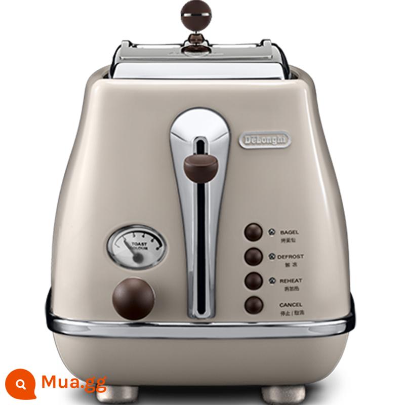 Delonghi/Delong CTO2003.VBG Retro Máy nướng bánh mỳ cho bữa sáng Máy nướng bánh mỳ gia dụng - kem ngọt ngào