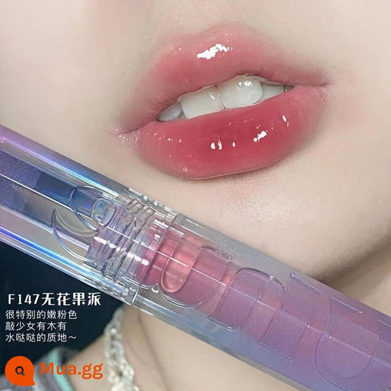 Uhue Floating Paradise Mirror Lip Men Wild Pear Red Pure Desire Water Light Glass Sweet Tea Doodle Lip Fig Pie Son môi Nữ - F147# Bánh sung