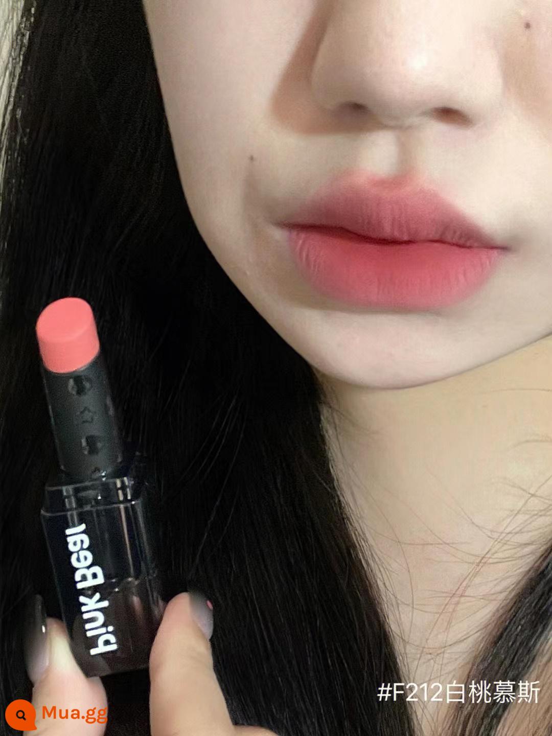 pinkbear lip men Kulomi Sanrio Melody bong bóng chung Pique gấu ngọc trai gương son môi Pico - Màu trong suốt F212# mousse đào trắng