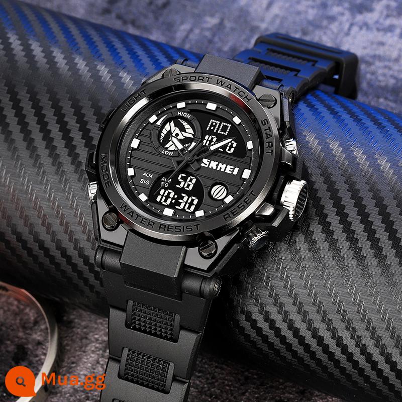 Tại mọi thời điểm, Mei Electronic Watch Men's High School thể thao Thanh thiếu niên đa chức năng không phù hợp với trẻ em xem đàn ông - Mẫu hợp kim 2031-màu đen